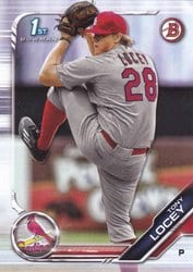 2019 Bowman Draft Base Set Tony Locey #BD-70 card