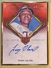 2023 Topps Gilded Collection Gold Frame Hall of Famers Autographs Tony Oliva #HAFA-TO card
