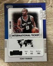 2021 Panini Contenders International Ticket Tony Parker Green Ice #2 card