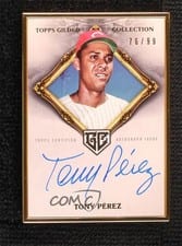 2022 Topps Gilded Collection Gold Frame Hall of Famers Autographs Tony Pérez #HAFA-TP card