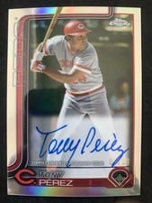 2025 Topps Chrome Update Legends Autographs Tony Pérez #CLA-TP card
