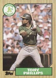 1987 Topps Base Set Tony Phillips #188 card