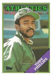1988 Topps Base Set Tony Phillips #673 card