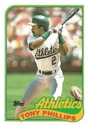 1989 Topps Base Set Tony Phillips #248 card