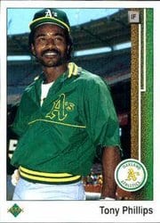 1989 Upper Deck Base Set Tony Phillips #267 card