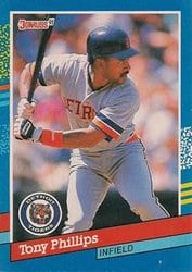 1991 Donruss Base Set Tony Phillips #286 card