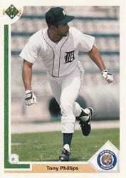 1991 Upper Deck Base Set Tony Phillips #131 card
