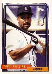 1992 Topps Base Set Tony Phillips #319 card