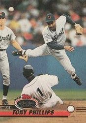 1993 Stadium Club Base Set Tony Phillips #5 card