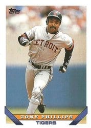 1993 Topps Base Set Tony Phillips #189 card