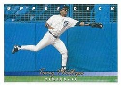 1993 Upper Deck Base Set Tony Phillips #195 card