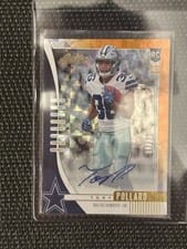 2019 Panini Absolute Tony Pollard Orange Mosaic Autograph #139 card