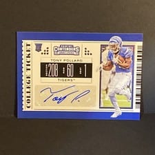 2019 Panini Contenders Draft Picks Tony Pollard #285 card