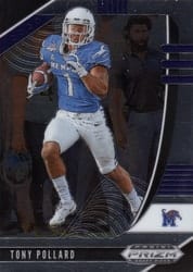 2020 Panini Prizm Draft Picks Base Set Tony Pollard #98 card
