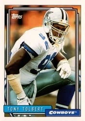 1992 Topps Base Set Tony Tolbert #635 card