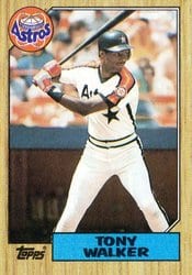 1987 Topps Base Set Tony Walker #24 card