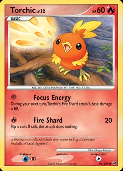 Platinum Torchic #99 card