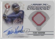 2023 Topps Pristine Around the Diamond Autograph Relics Torii Hunter #ADR-THU card