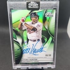 2025 Topps Chrome Black Autographs Torii Hunter #CBA-TH card