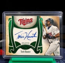 2026 Topps Tier One Top Shelf Signatures Torii Hunter #TSS-TH card