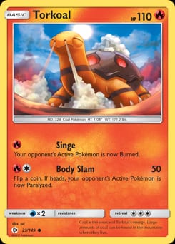 Sun & Moon Torkoal #23 card