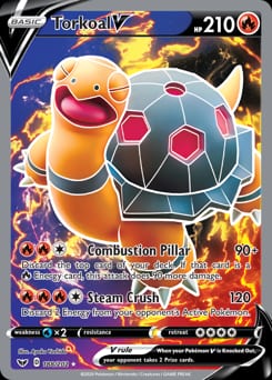 2020 Sword & Shield Torkoal V #188 card