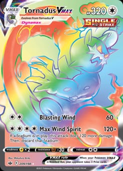 Chilling Reign Tornadus VMAX #209 card