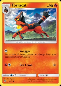 Shining Legends Torracat #16 card