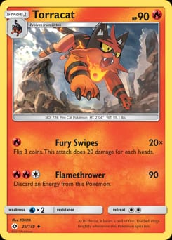 Sun & Moon Torracat #25 card