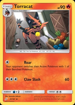 Team Up Torracat #21 card
