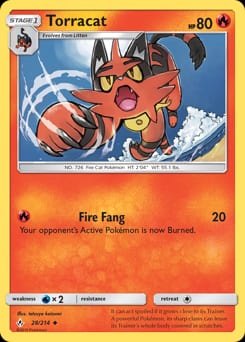 Unbroken Bonds Torracat #28 card
