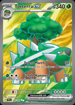 2024 Temporal Forces Torterra ex #185 card