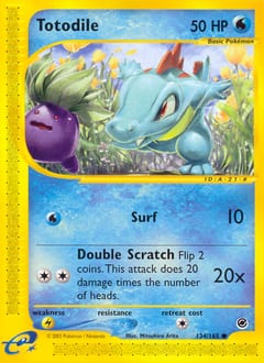 2002 Expedition Base Set Totodile #134 card