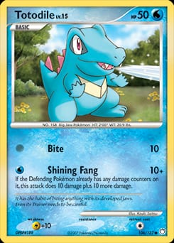 Mysterious Treasures Totodile #106 card