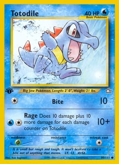 Neo Genesis Totodile #80 card