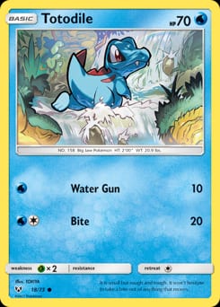 Shining Legends Totodile #18 card