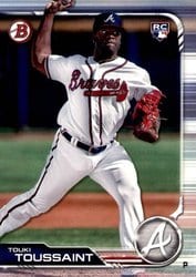 2019 Bowman Base Set Touki Toussaint #19 card