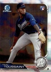 2019 Bowman Chrome Base Set Touki Toussaint #89 card