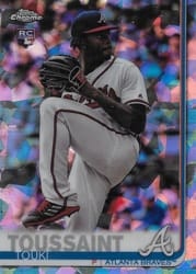 2019 Topps Chrome Sapphire Edition Base Set Touki Toussaint #61 card