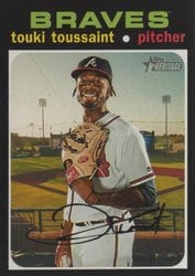 2020 Topps Heritage Base Set Touki Toussaint #76 card