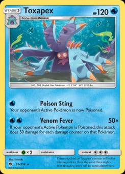 Lost Thunder Toxapex #69 card