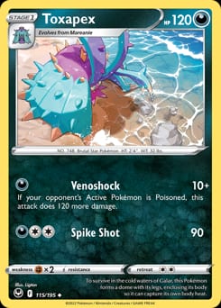 Silver Tempest Toxapex #115 card