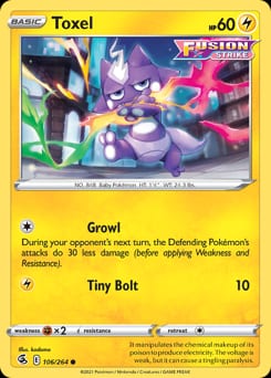 Fusion Strike Toxel #106 card