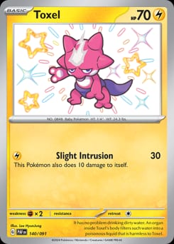 Paldean Fates Toxel #140 card