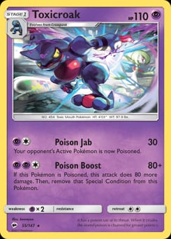 Burning Shadows Toxicroak #55 card
