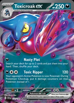 2023 Scarlet & Violet Toxicroak ex #131 card