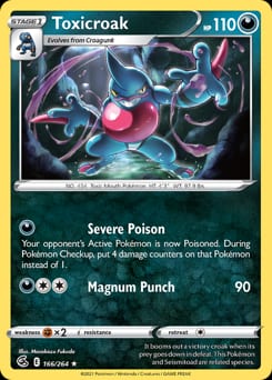 Fusion Strike Toxicroak #166 card