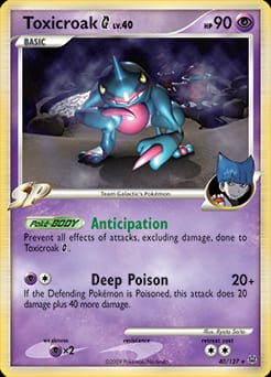 Platinum Toxicroak G #40 card