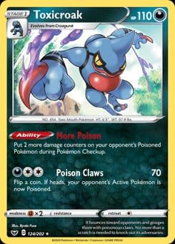 2020 Sword & Shield Toxicroak #124 card