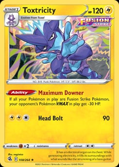 Fusion Strike Toxtricity #108 card